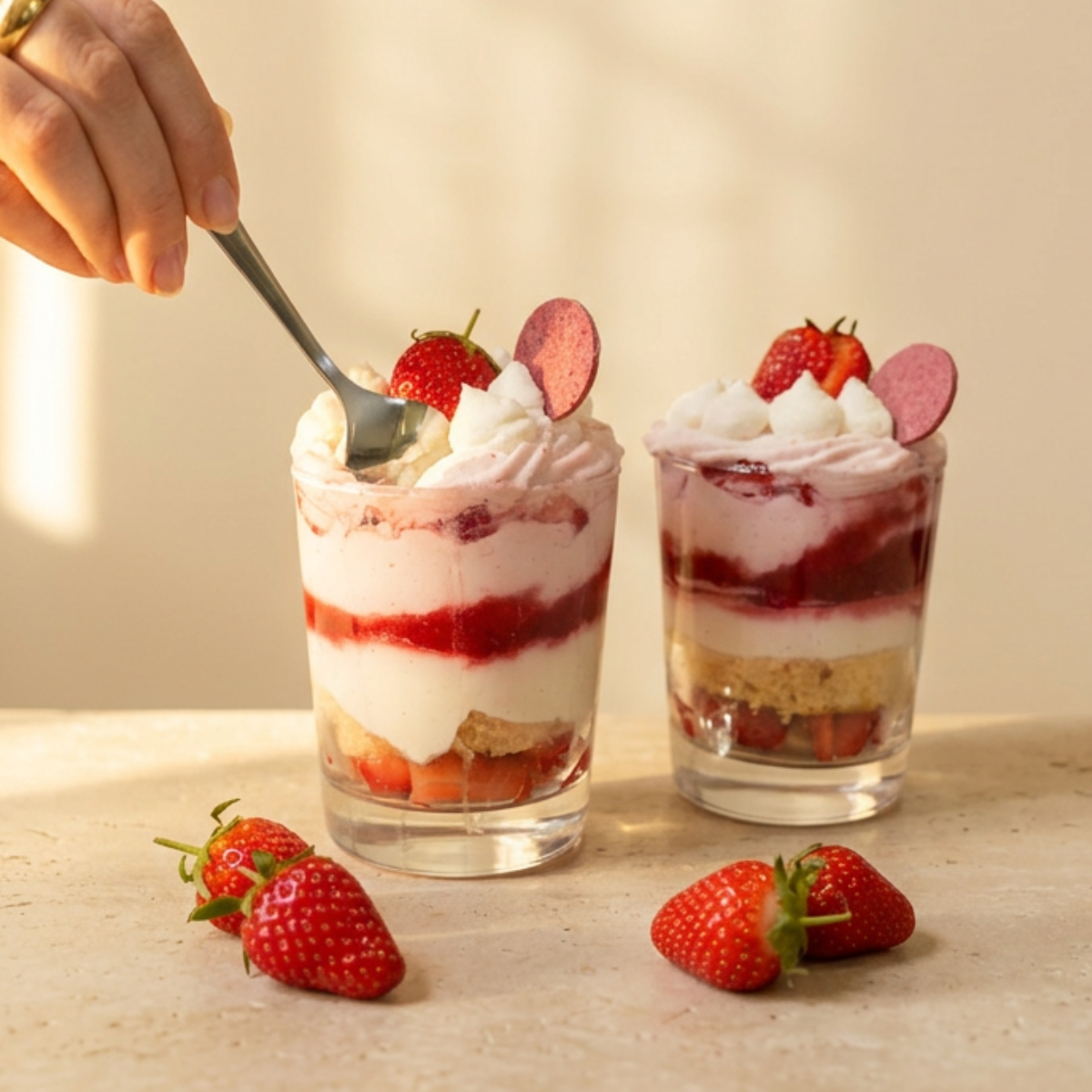 Vegan Strawberry & Vanilla Parfait